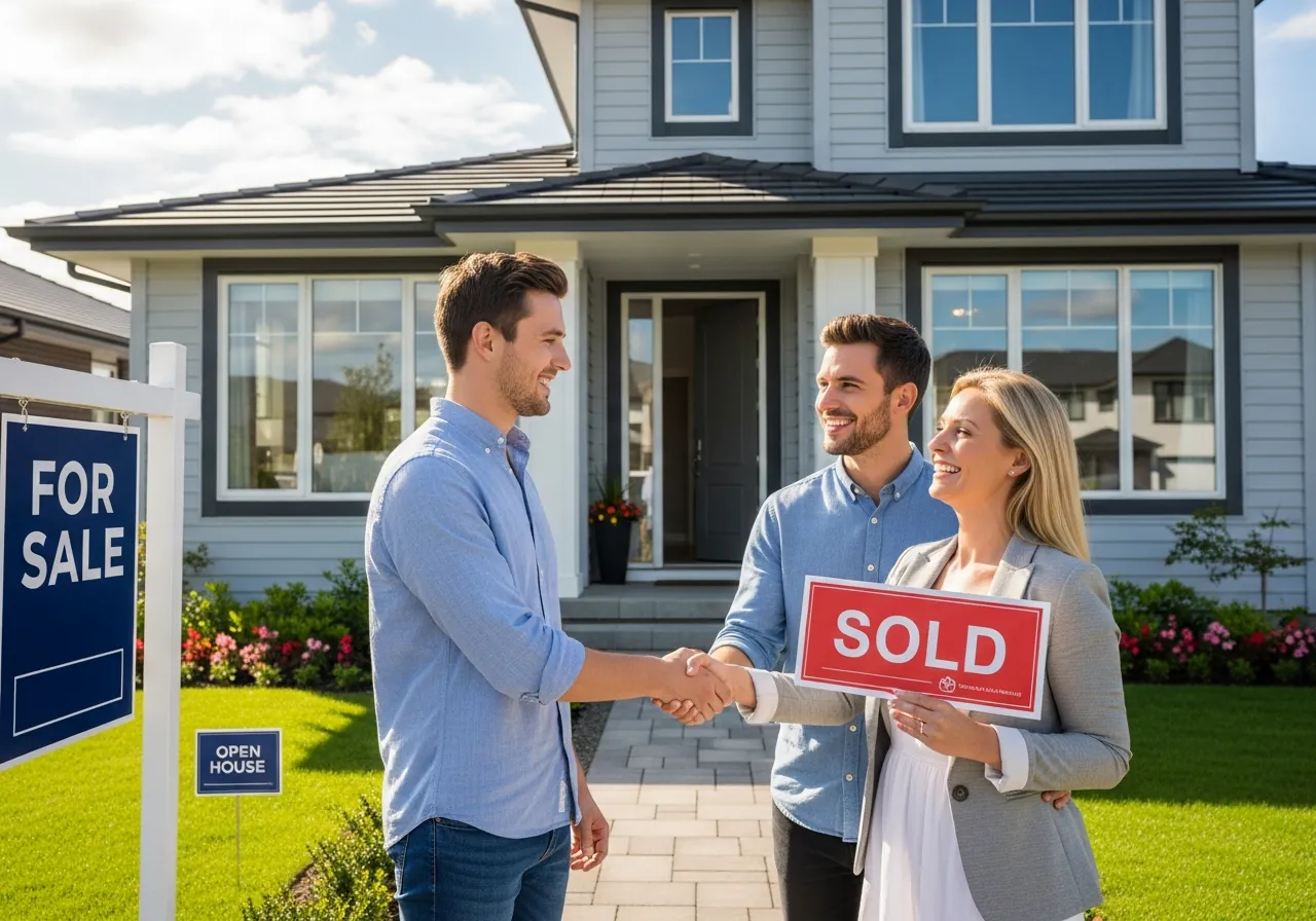 A successful home sale handshake